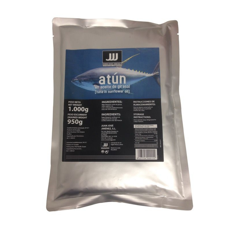 ATUN SKIPJACK EN ACEITE GIRASOL BOLSA 16/1Kg